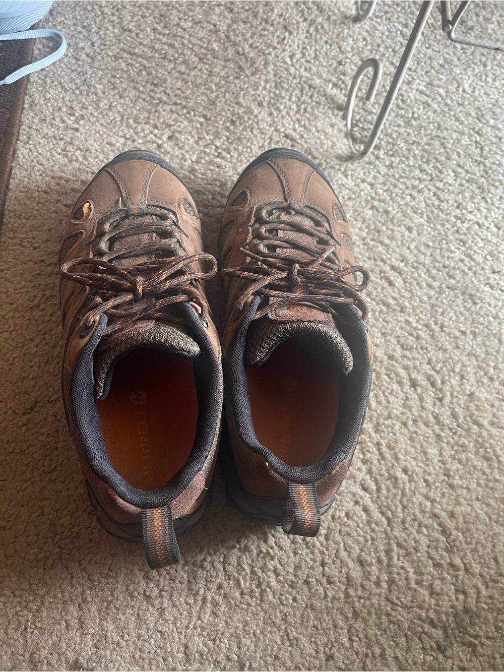 Merrell Men's Brown/Tan Hiking Athletic Shoes